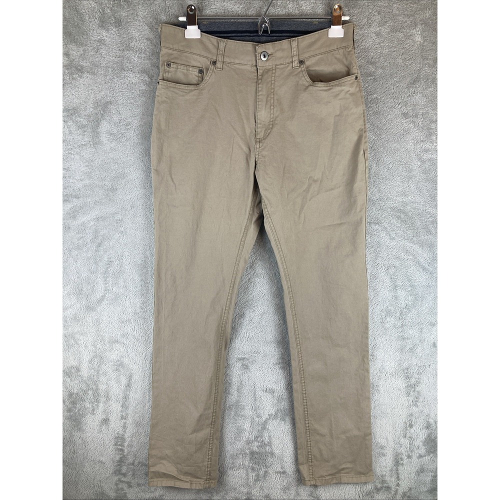Mason 5 Pocket Pants Mens 32x30 Khaki‎ Tan Straight Fit Stretch Chino